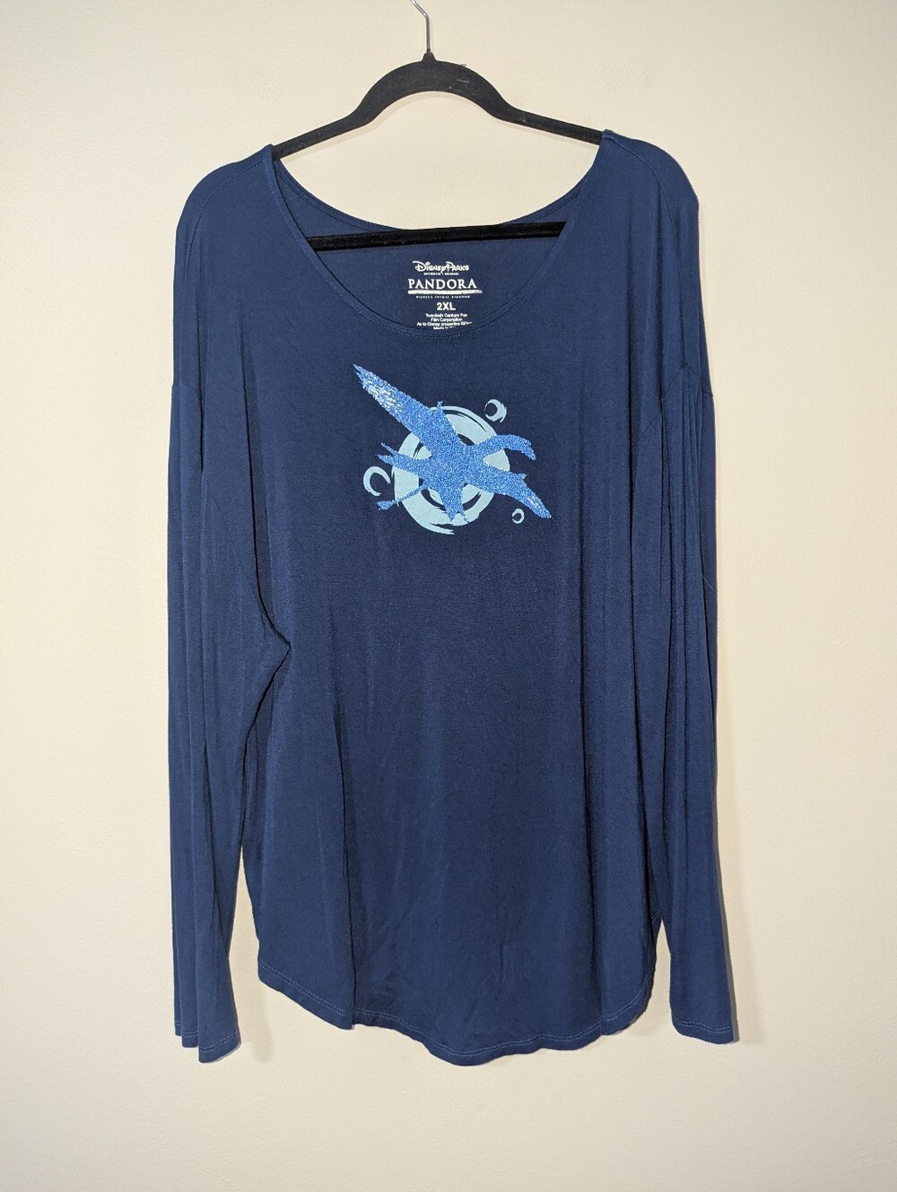 2XL Disney Parks Pandora Avatar Beaded Long Sleeve Blue Top